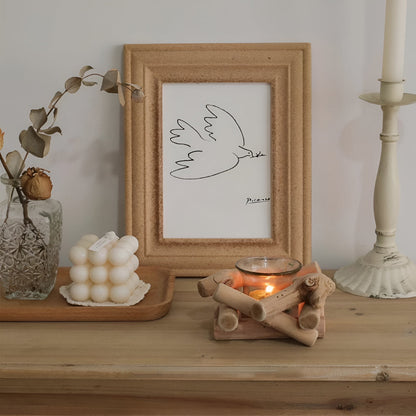 Candle Holder Handcrafted Reclaimed Driftwood Glass Tealight Insert