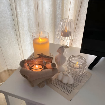 Candle Holder Handcrafted Reclaimed Driftwood Glass Tealight Insert