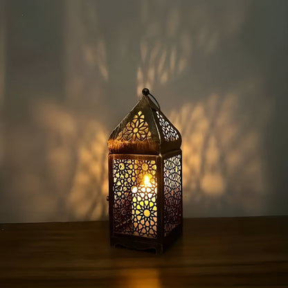 Candle Holder Iron Filigree Stable Base Indoor Outdoor