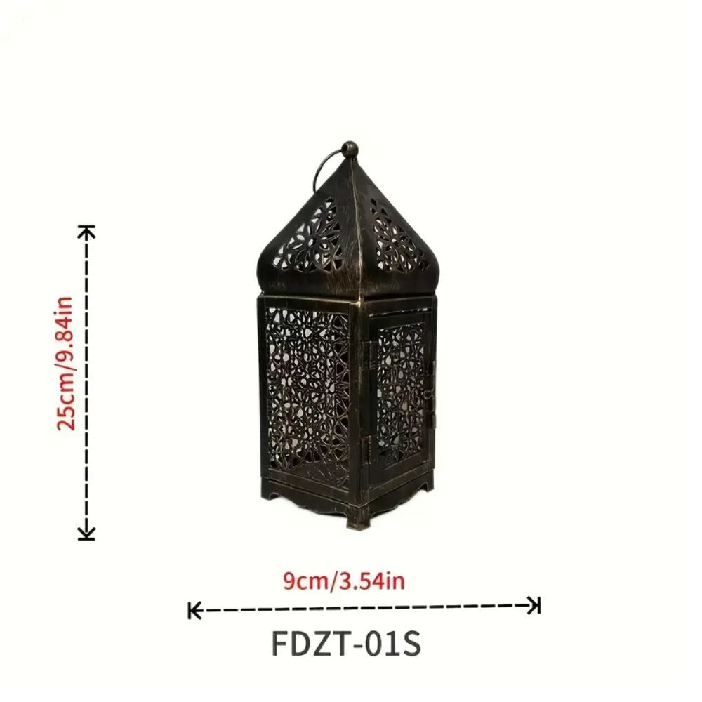 Candle Holder Iron Filigree Stable Base Indoor Outdoor