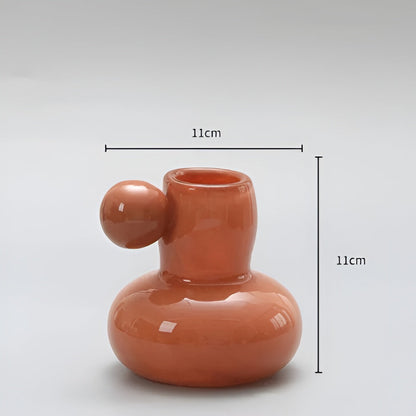Candle Holder Round Glass 4 Inch Candy Colors