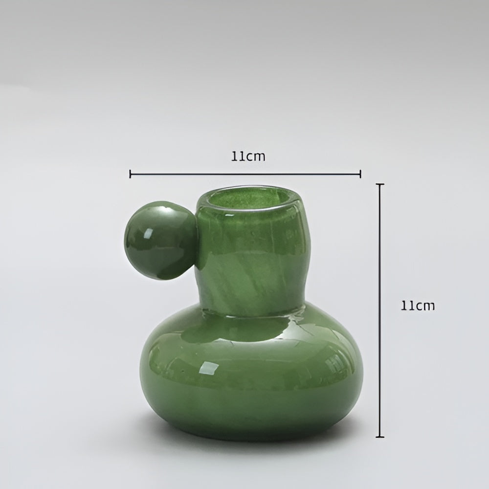 Candle Holder Round Glass 4 Inch Candy Colors