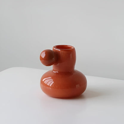 Candle Holder Round Glass 4 Inch Candy Colors