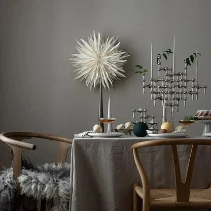 Candle Holder Sculptural Molecular Design Metallic Finish