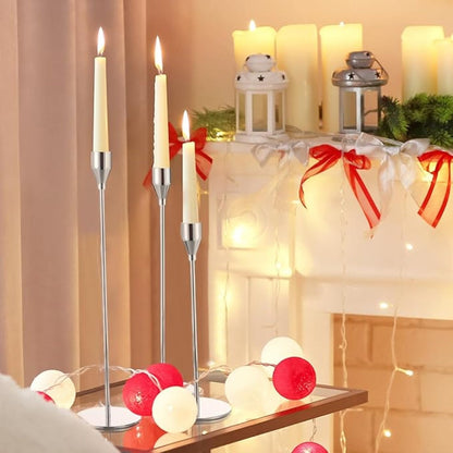 Candle Holder Set Minimalist Stainless Steel Trio