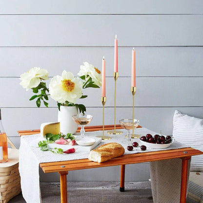 Candle Holder Set Minimalist Stainless Steel Trio