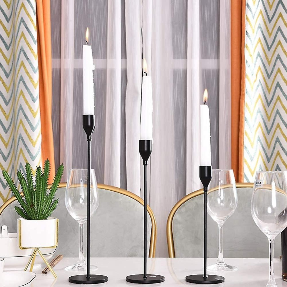 Candle Holder Set Minimalist Stainless Steel Trio