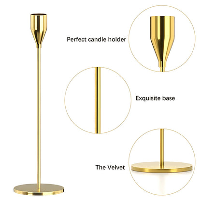 Candle Holder Set Minimalist Stainless Steel Trio