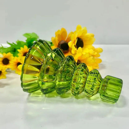Candle Holders Christmas Tree Glass Set of 3