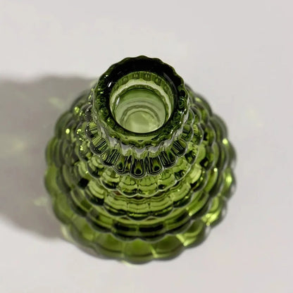 Candle Holders Christmas Tree Glass Set of 3