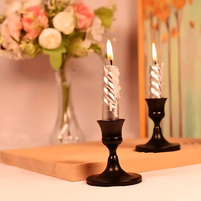 Candle Holders Vintage Iron Set Of 2