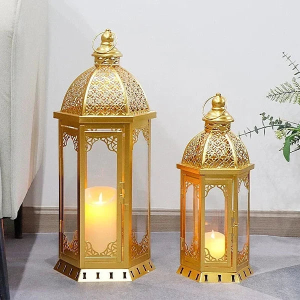Candle Lantern Set Moroccan-Inspired Set of 2