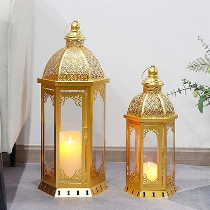 Candle Lantern Set Moroccan-Inspired Set of 2