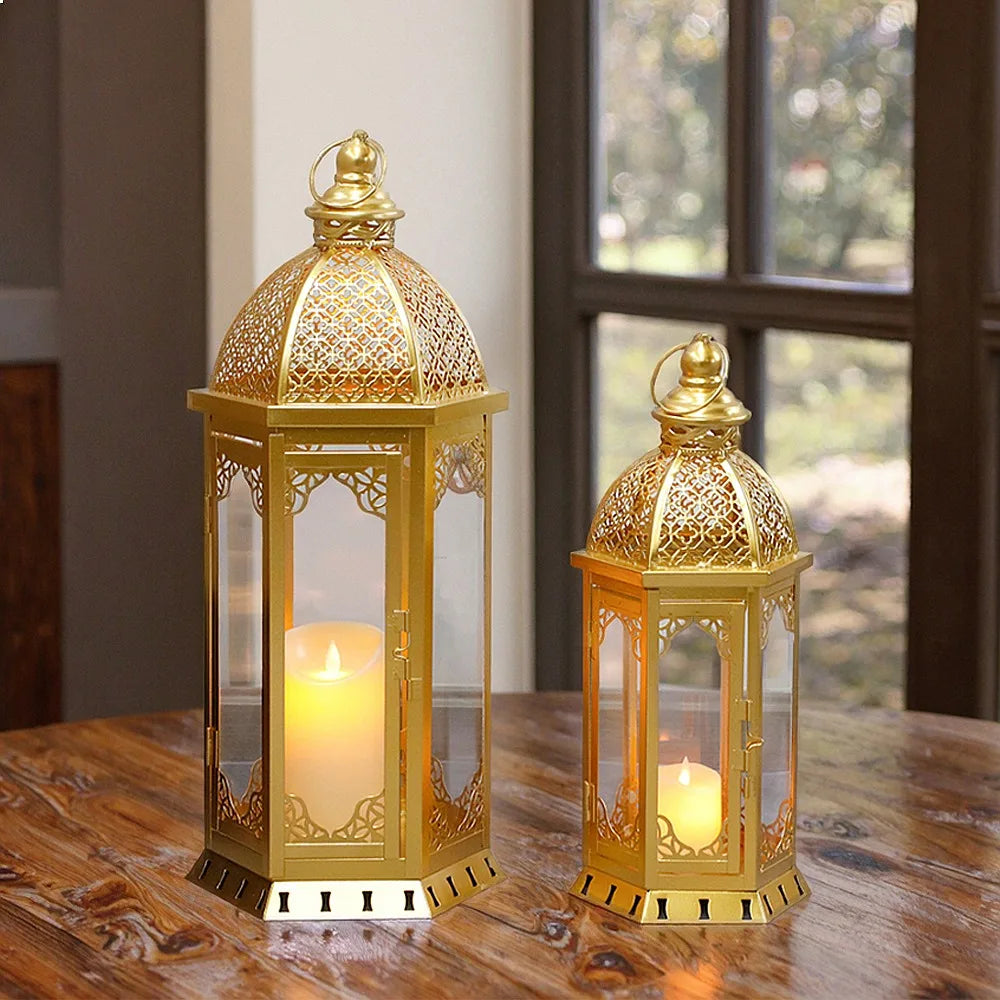 Candle Lantern Set Moroccan-Inspired Set of 2