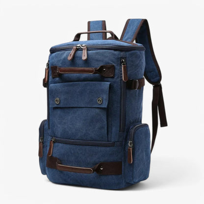 Canvas Backpack 15-Inch Laptop Compartment Adjustable Straps