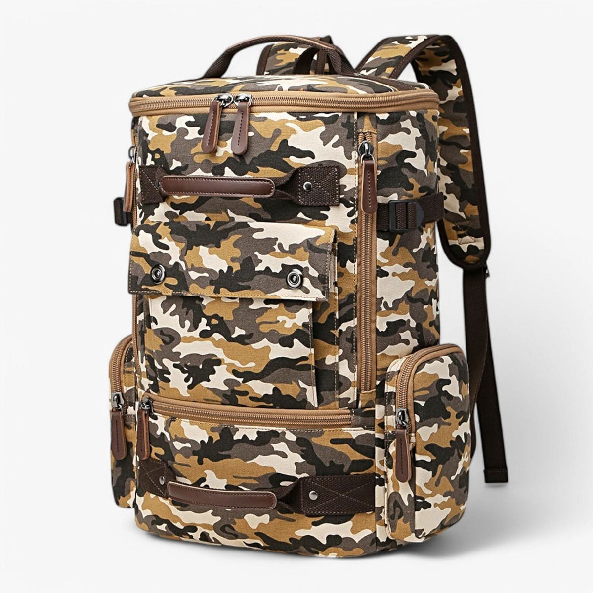 Canvas Backpack 15-Inch Laptop Compartment Adjustable Straps
