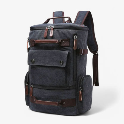 Canvas Backpack 15-Inch Laptop Compartment Adjustable Straps
