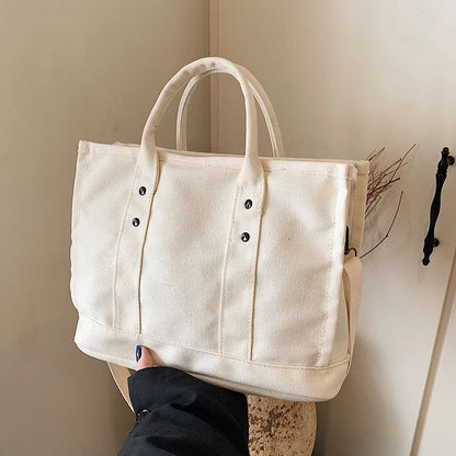 Canvas Tote Bag Durable Spacious Adjustable Shoulder Strap