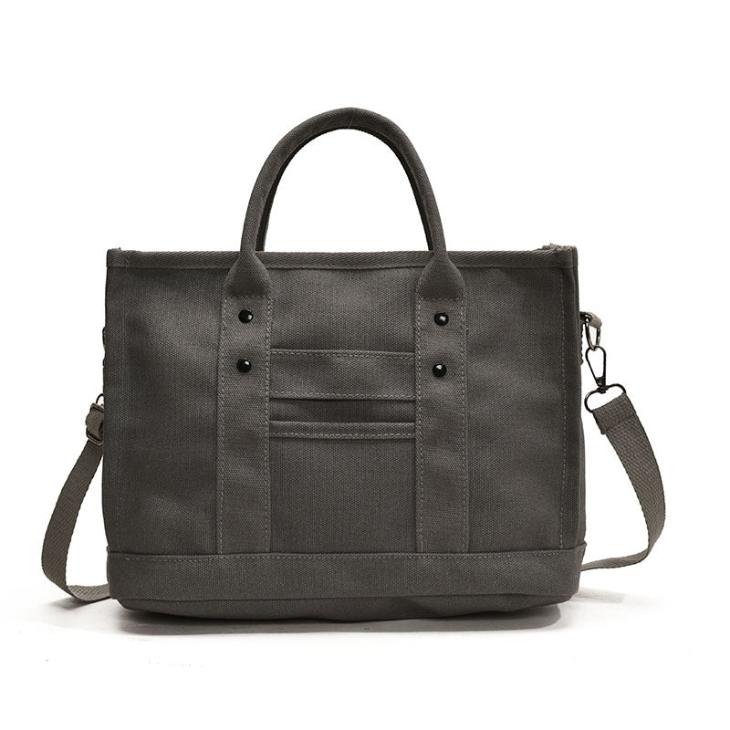 Canvas Tote Bag Durable Spacious Adjustable Shoulder Strap