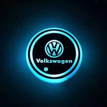 Car Coaster Set Motion-Activated LED USB-Rechargeable Waterproof