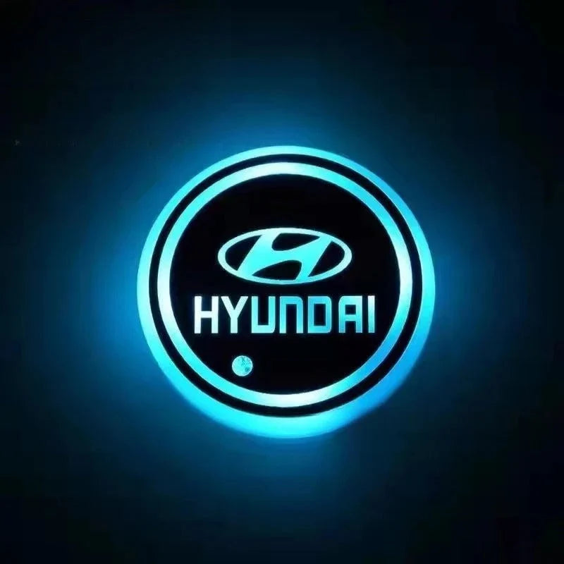 Car Coaster Set Motion-Activated LED USB-Rechargeable Waterproof