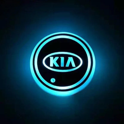 Car Coaster Set Motion-Activated LED USB-Rechargeable Waterproof