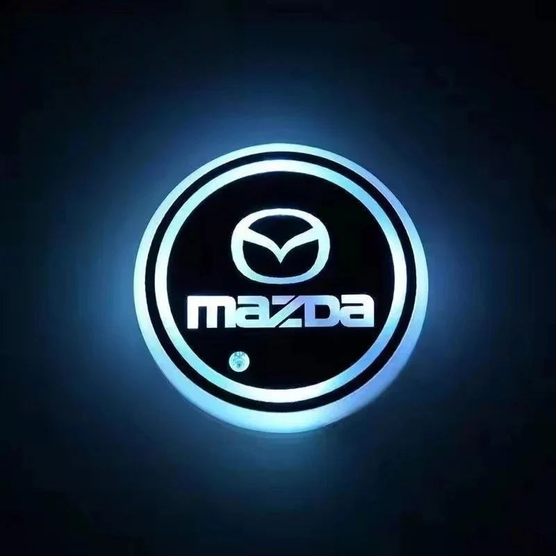 Car Coaster Set Motion-Activated LED USB-Rechargeable Waterproof