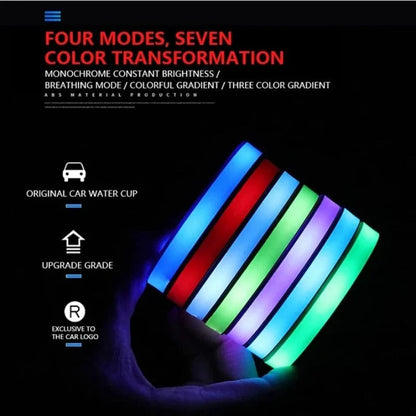 Car Coaster Set Motion-Activated LED USB-Rechargeable Waterproof