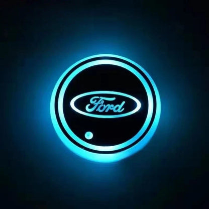Car Coaster Set Motion-Activated LED USB-Rechargeable Waterproof