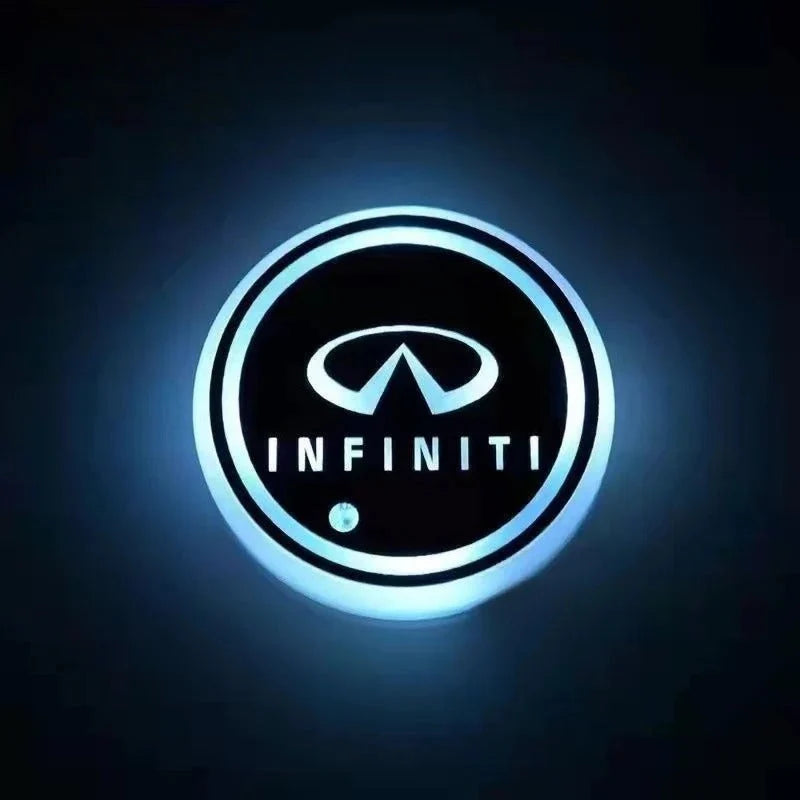 Car Coaster Set Motion-Activated LED USB-Rechargeable Waterproof