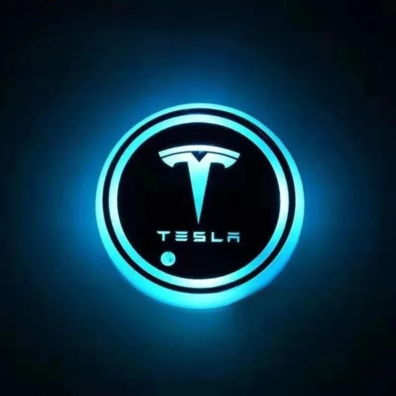 Car Coaster Set Motion-Activated LED USB-Rechargeable Waterproof