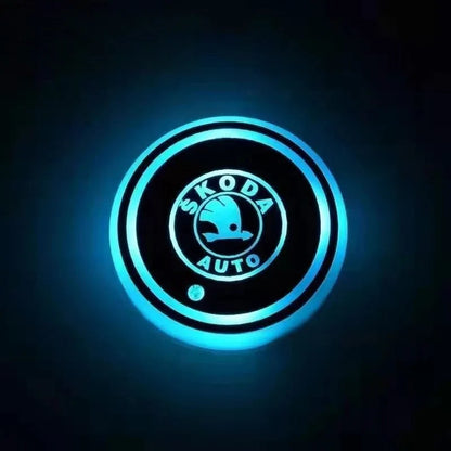 Car Coaster Set Motion-Activated LED USB-Rechargeable Waterproof