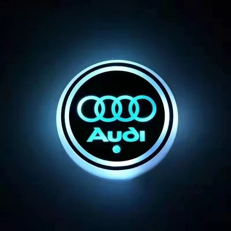 Car Coaster Set Motion-Activated LED USB-Rechargeable Waterproof