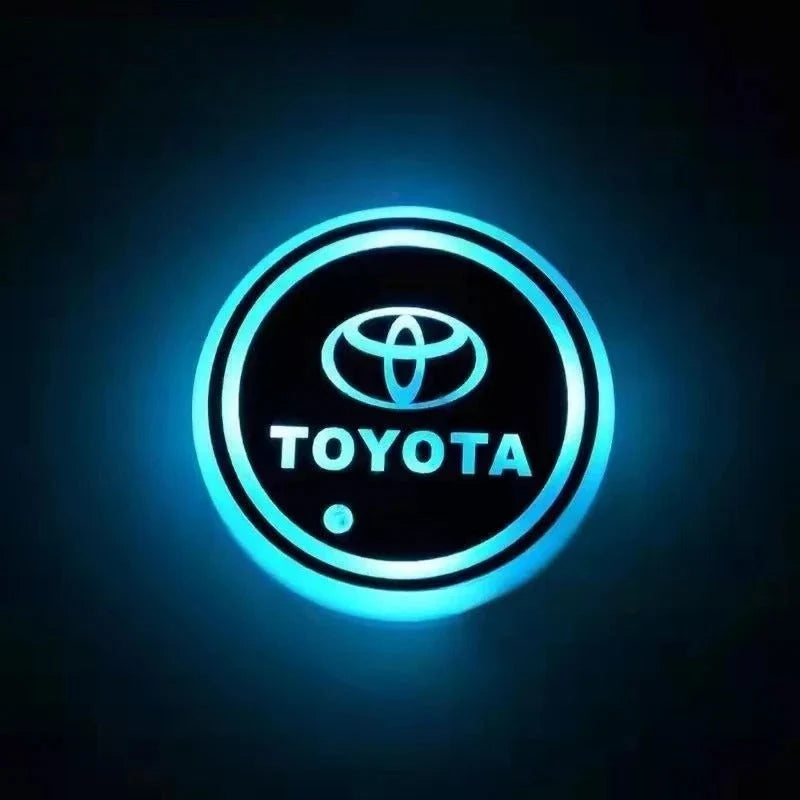 Car Coaster Set Motion-Activated LED USB-Rechargeable Waterproof