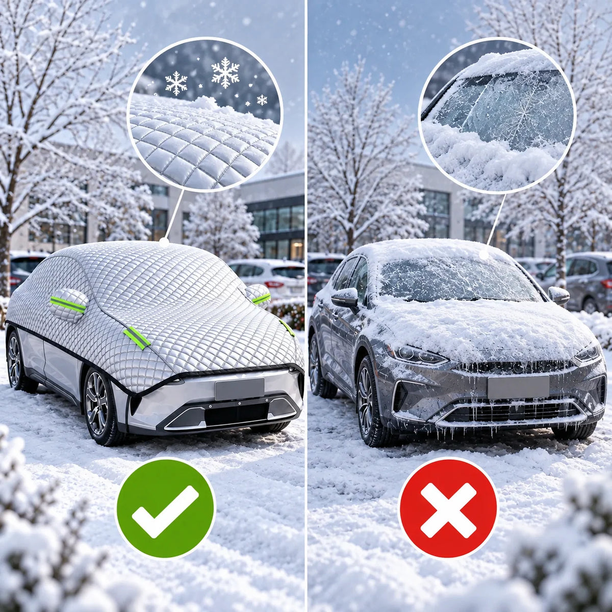Car Cover Snow & Frost Protection 10 Elastic Straps