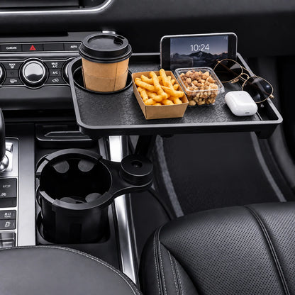 Car Cup Holder Tray 360° Rotating Extra Cup Holder