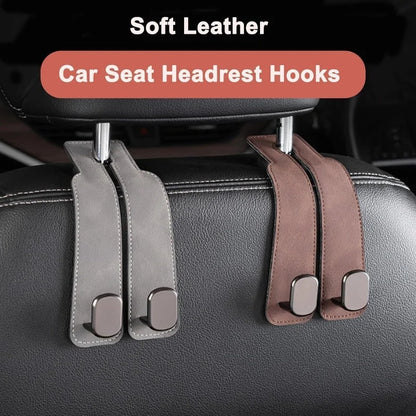 Car Headrest Hooks Double Hook Foldable Set of 2