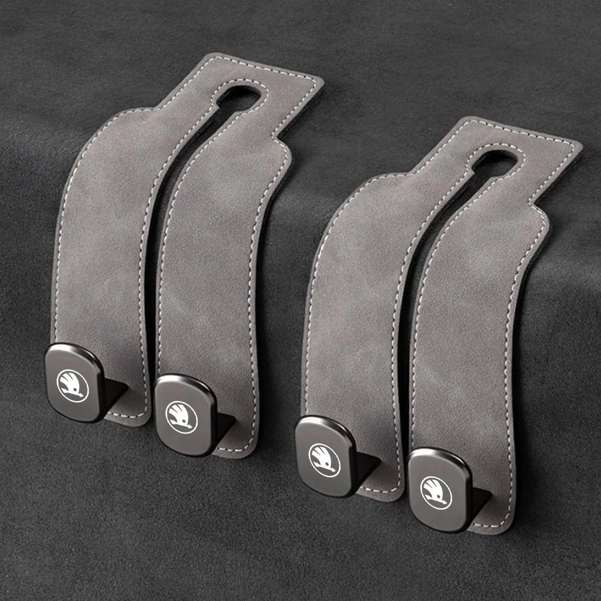 Car Headrest Hooks Double Hook Foldable Set of 2