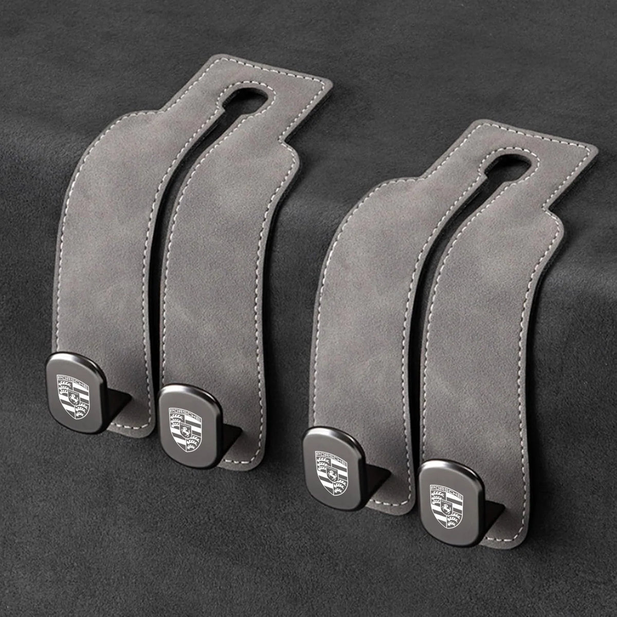 Car Headrest Hooks Double Hook Foldable Set of 2