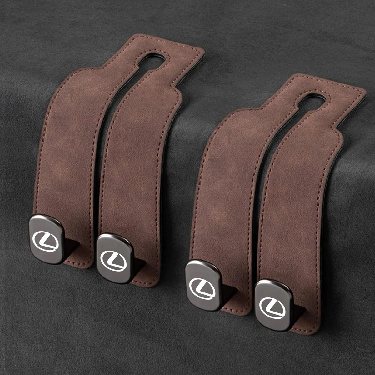 Car Headrest Hooks Double Hook Foldable Set of 2