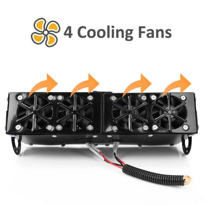 Car Heater 12V PTC Ceramic Quiet Fan & Windshield Defroster
