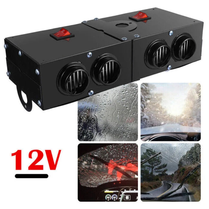 Car Heater 12V PTC Ceramic Quiet Fan & Windshield Defroster