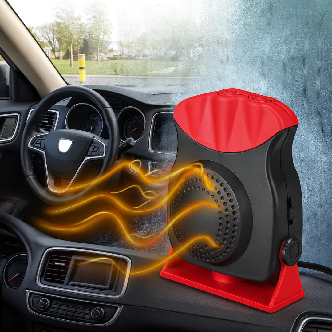 Car Heater 12V Plug-In Heat & Fan Modes 180° Adjustable Airflow