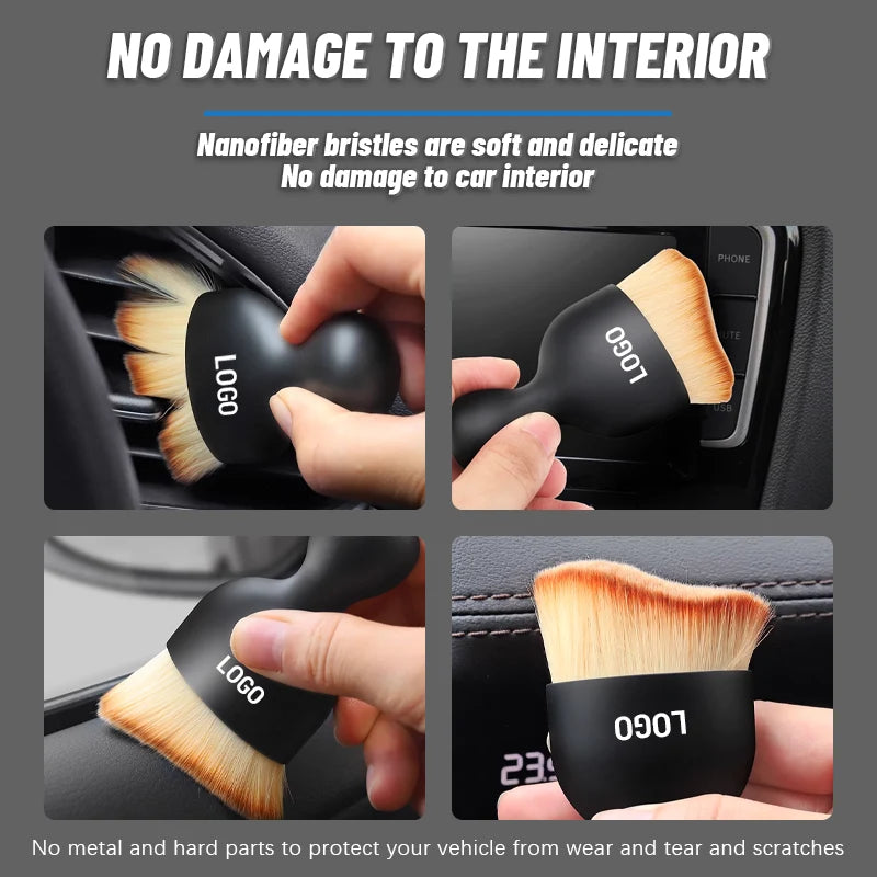Car Interior Detailing Brush Soft Bristles Wet & Dry Use