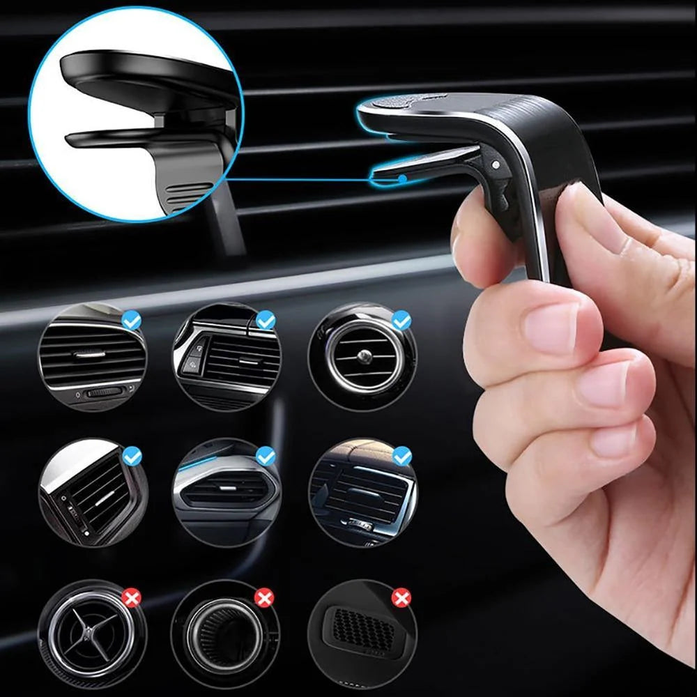 Car Phone Holder Magnetic Air Vent Mount Hands-Free Driving