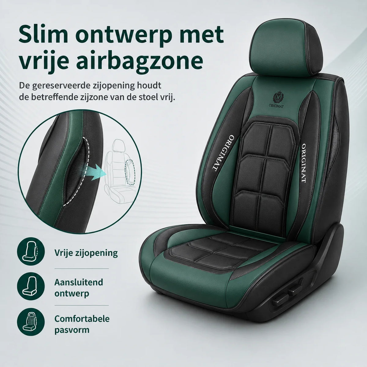 Car Seat Cover Set Quilted 11-Piece Airbag-Compatible