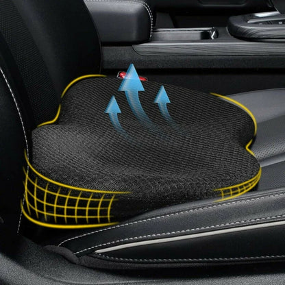 Car Seat Cushion Ergonomic Memory Foam Breathable Washable Cover