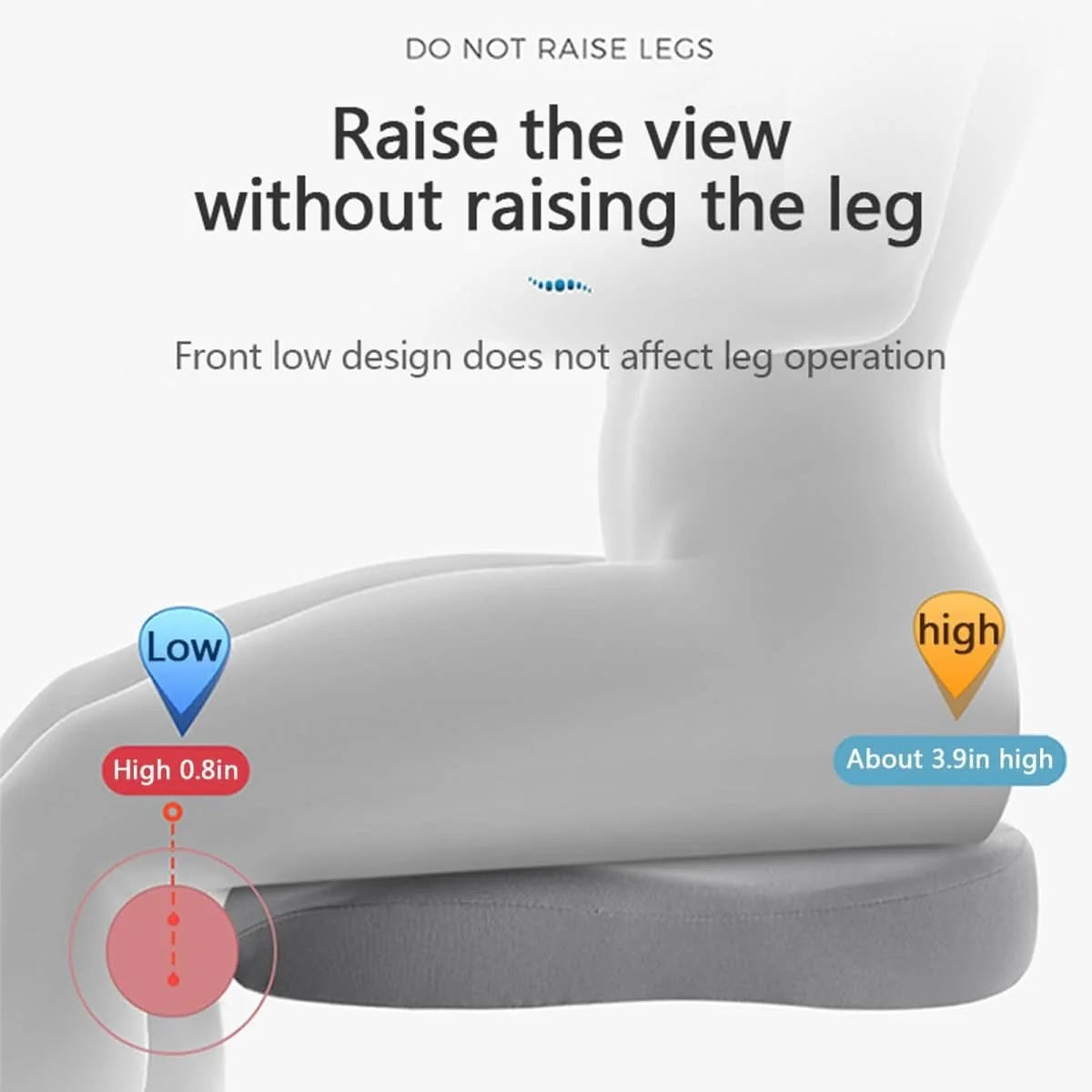 Car Seat Cushion Memory Foam Non-Slip Washable Cover