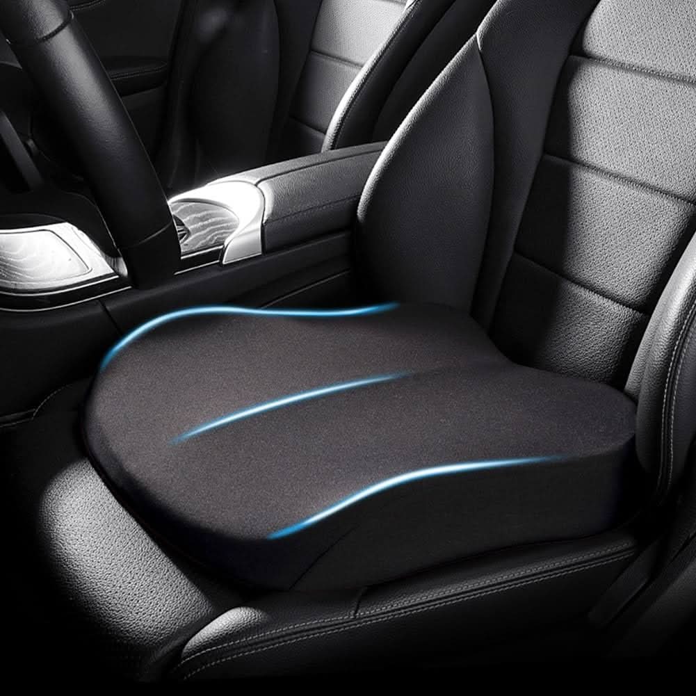 Car Seat Cushion Raised Memory Foam Non-Slip Washable Cover