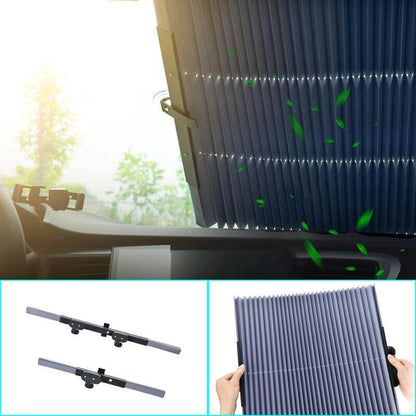 Car Windshield Sunshade Retractable UV Protection Reflective Aluminum Film